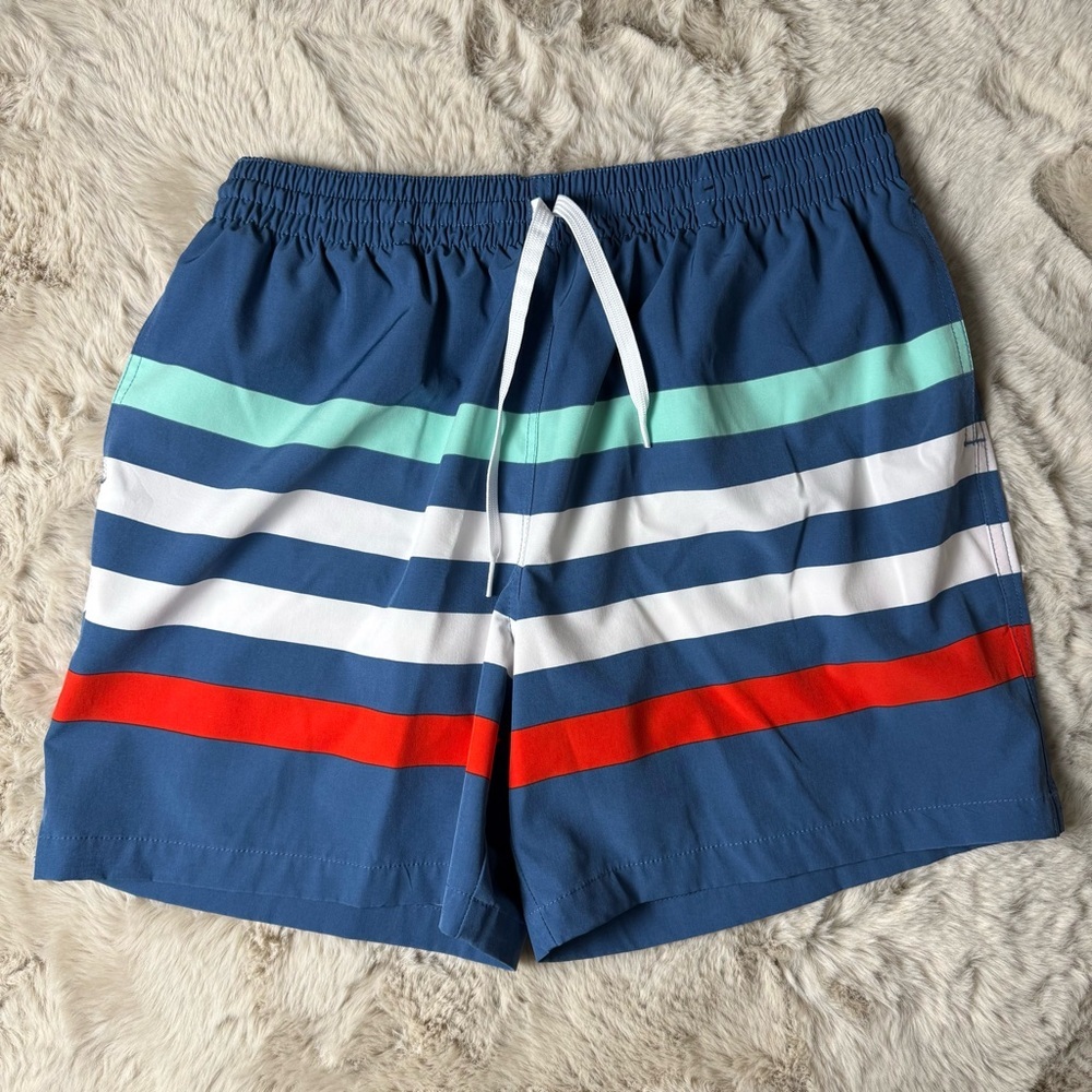 chubbies stripe swim trunks mens size large